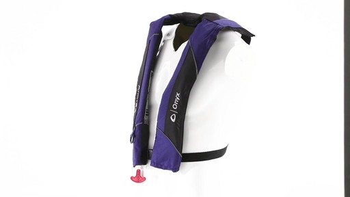 Onyx M-24 Automatic / Manual Inflatable Life Jacket (PFD) Blue 360 View - image 9 from the video
